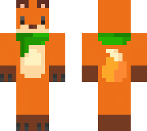 fox with green scarf