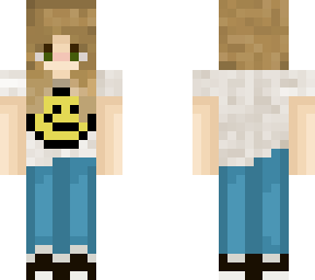girl with smiley face shirt