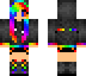 rainbow enderman girl