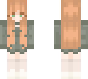 red head girl in green sweater
