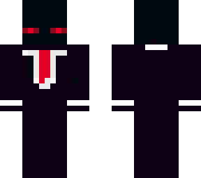 ender man suit and tie (red)