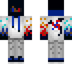 red and blue flames