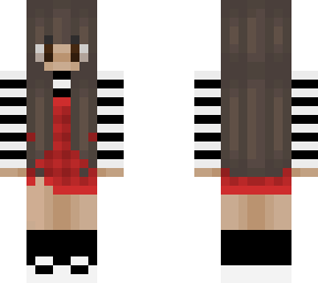red dress brown hair