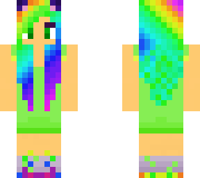 basic rainbow hair girl