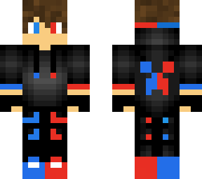 blue & red hoodie boy