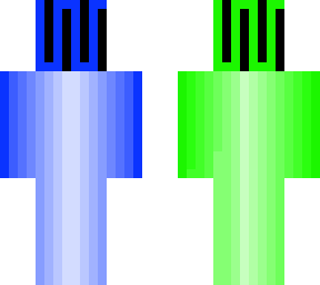 blue and green
