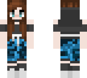 blue camo girl