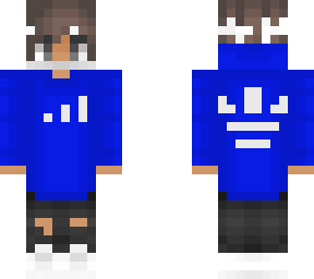 blue/white masked adidas boy