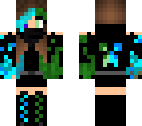cool girl (green and blue)