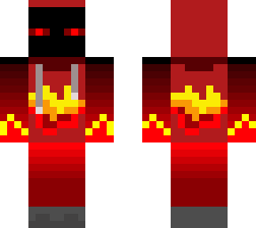 fire enderman with fire hoodie