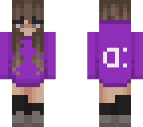 gurl wid purple hoodie (and tatsu logo)