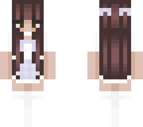 maroon girl in maid outfit