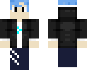 metalic skin blue hair w/ hood