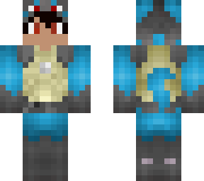 my brother as his fav pokemon (lucario)