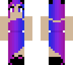 pink and blue cat girl