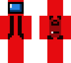 among red man with back pack