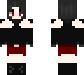 black&red and pink eye/short haired girl