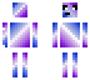blue and purple man (morado y azul)