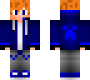 blue gamer boy with ginger hair