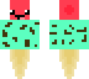 ice cream cone derp mint choco chip cherry head