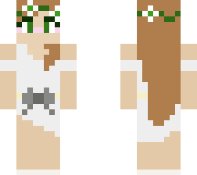 me in white dress with jasmine flower crown(my name is jasmine)