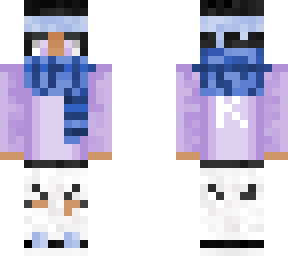 minecraft pastel skin with scarf (inspired by my gachaoc)(