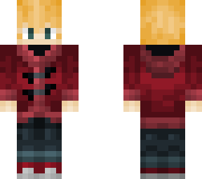 red duffle coat blonde man