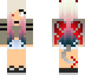 wolf girl into a devil/demon