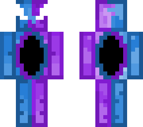 blue and purple portal skin with eyes