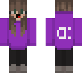 girl with purple hoodie and black jeans