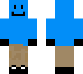 light blue smiley face modified version with pants and gloves