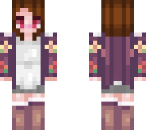 moms skin with brown hair floral