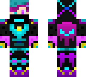 neon blue purple pink