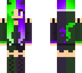 purple and green gamergirl