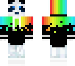 rainbow hoodie panda