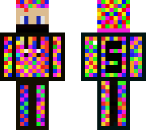 rainbow pixel man