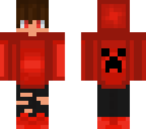 red creeper hoodie boy