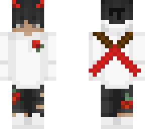 rose pvp / / / boy / / / with red swords
