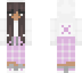 white cat hoodie with pastel purple pants (my skin)