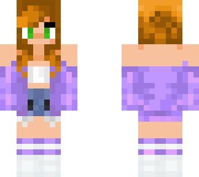 aphmau with brownish hair and green eyes