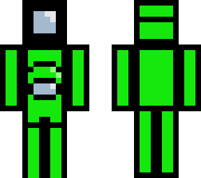 big & smoll lime green body among us thing