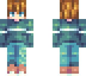 boy in green outfit