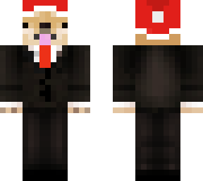 doge in suit santa hat