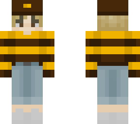 eboy in bee sweater and hat