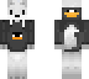 glowing artic fox with penquin hoodie