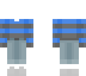 ob - blue & gray stripes w/ jeans