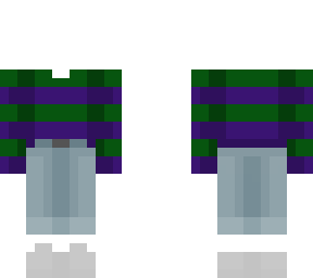 ob - halloween green & purple stripes w/ jeans