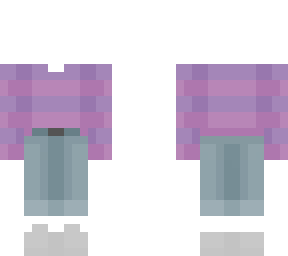 ob - pastel purple & pink stripes w/ jeans
