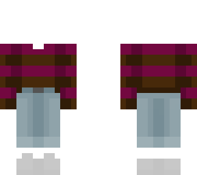 ob - wine red & brown stripes w/ jeans