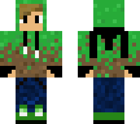 person in minecraft hoodie